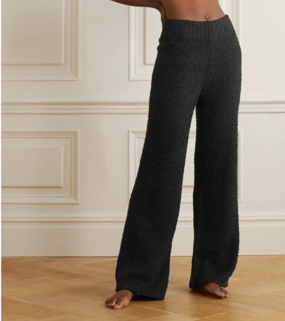 Skims Black Boucle Cozy Knit Lounge Pants in size S/M